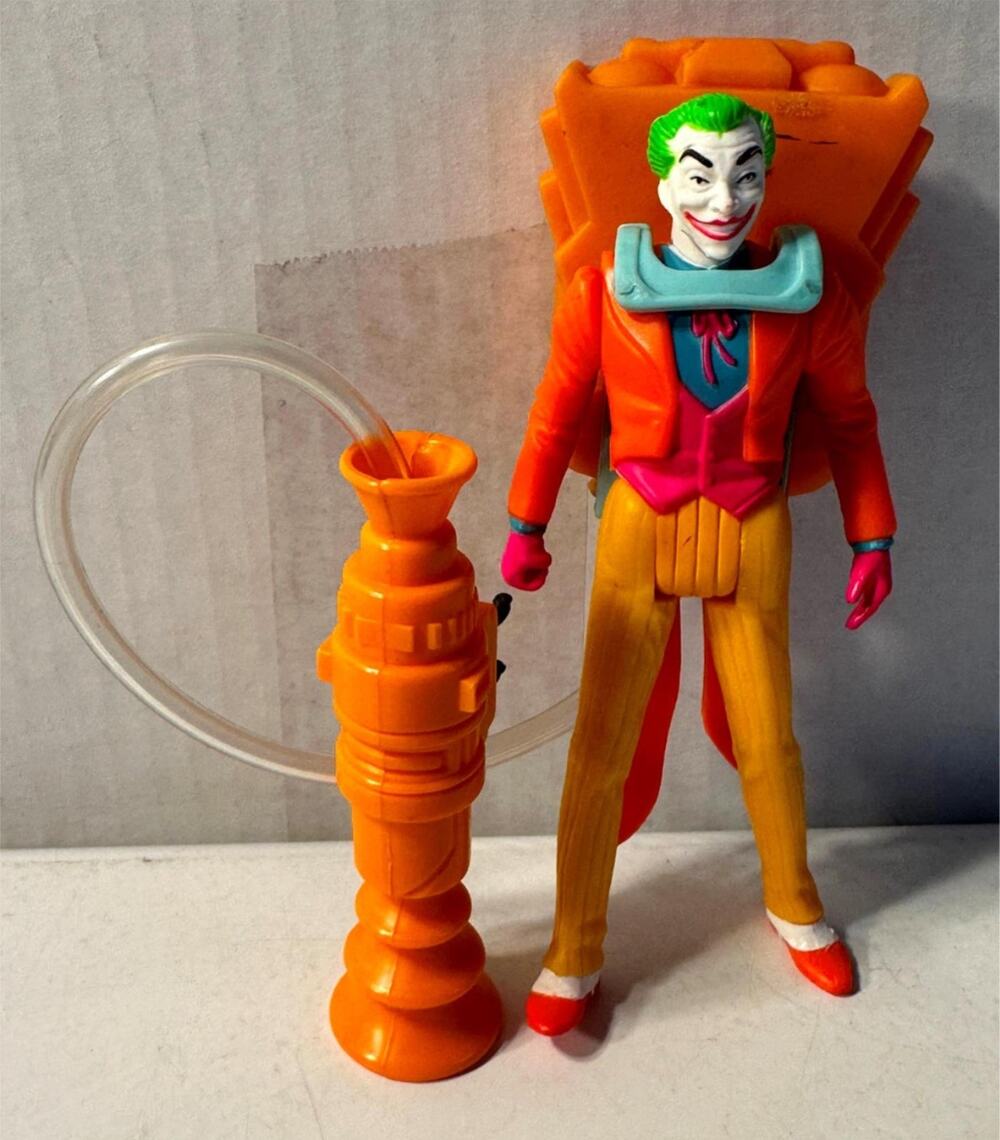 1990 Kenner Joker Action Figure Batman Movie Sky Escape Variant Orange Yellow